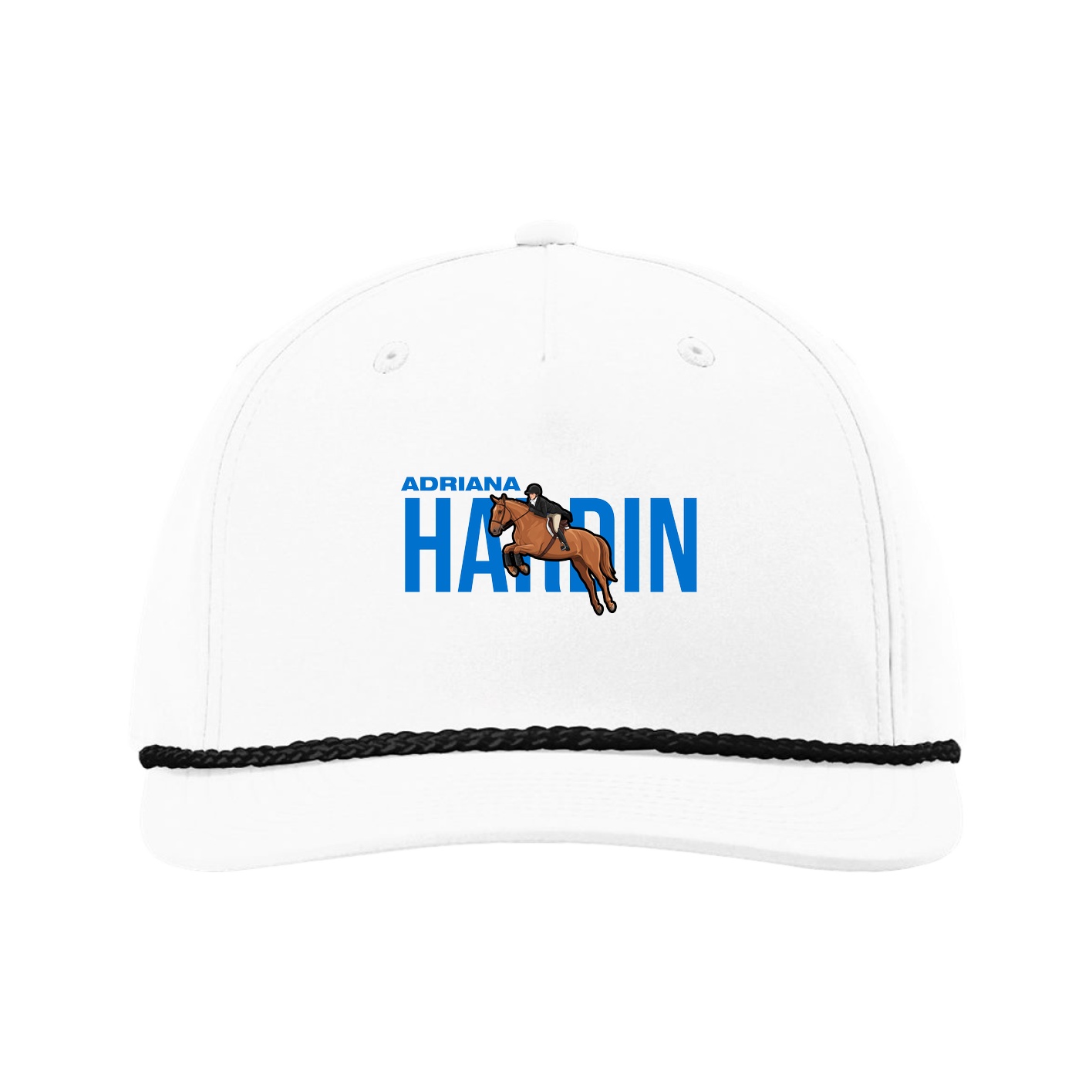 Five-Panel Classic Rope Cap — Player Name in White