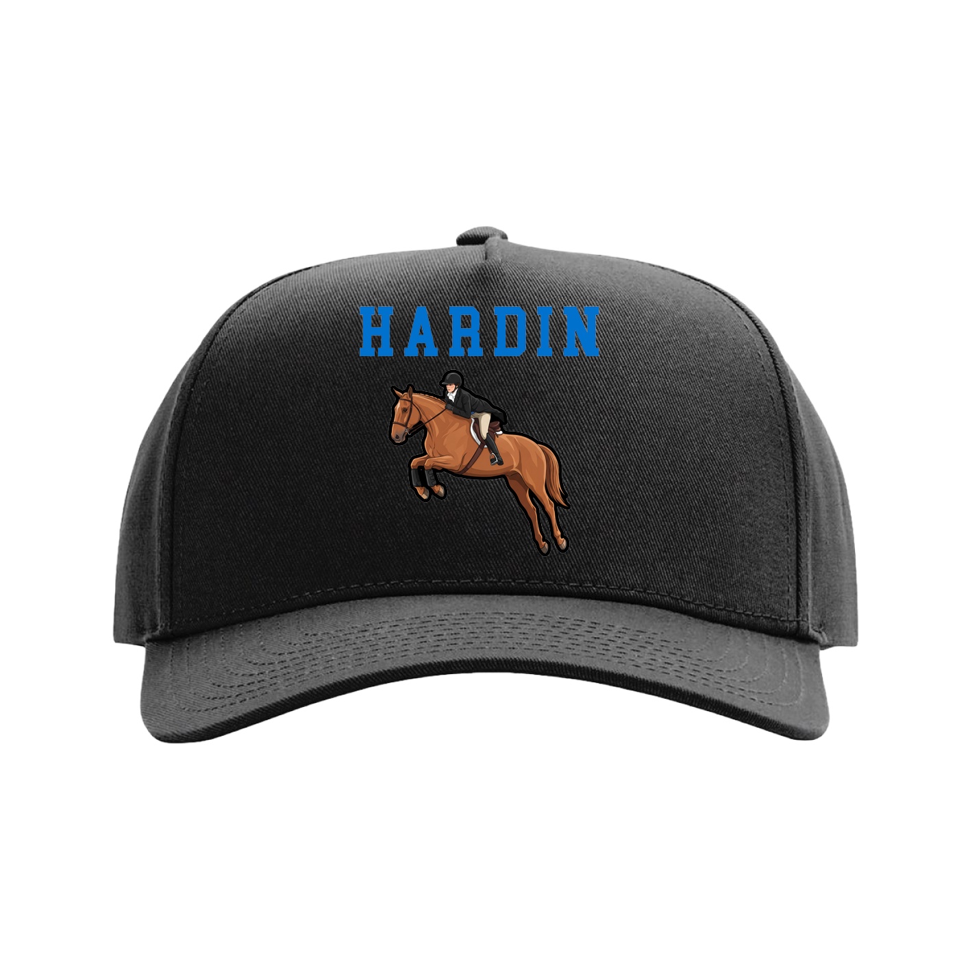Full Fabric Five-Panel Champ Cap — Shirsey in Black