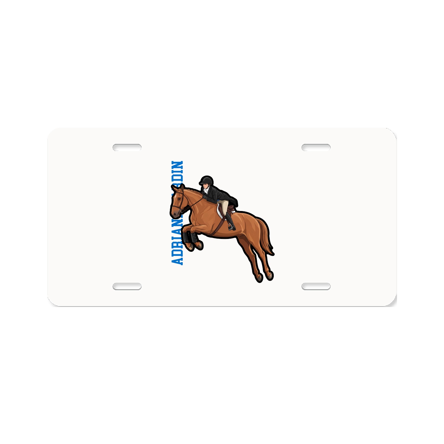 License Plate — Name Vertical in Classic