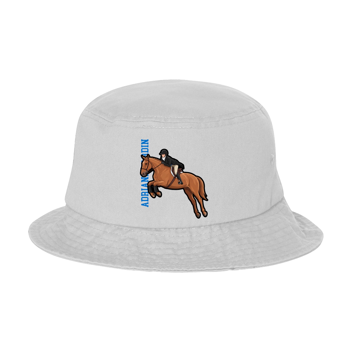 Bucket Cap — Name Vertical in White