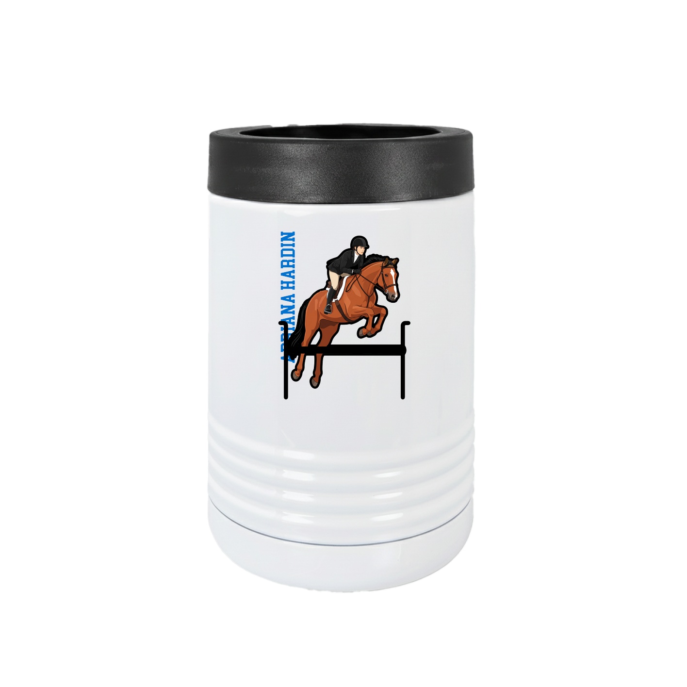 Beverage Holder — Name Vertical in White