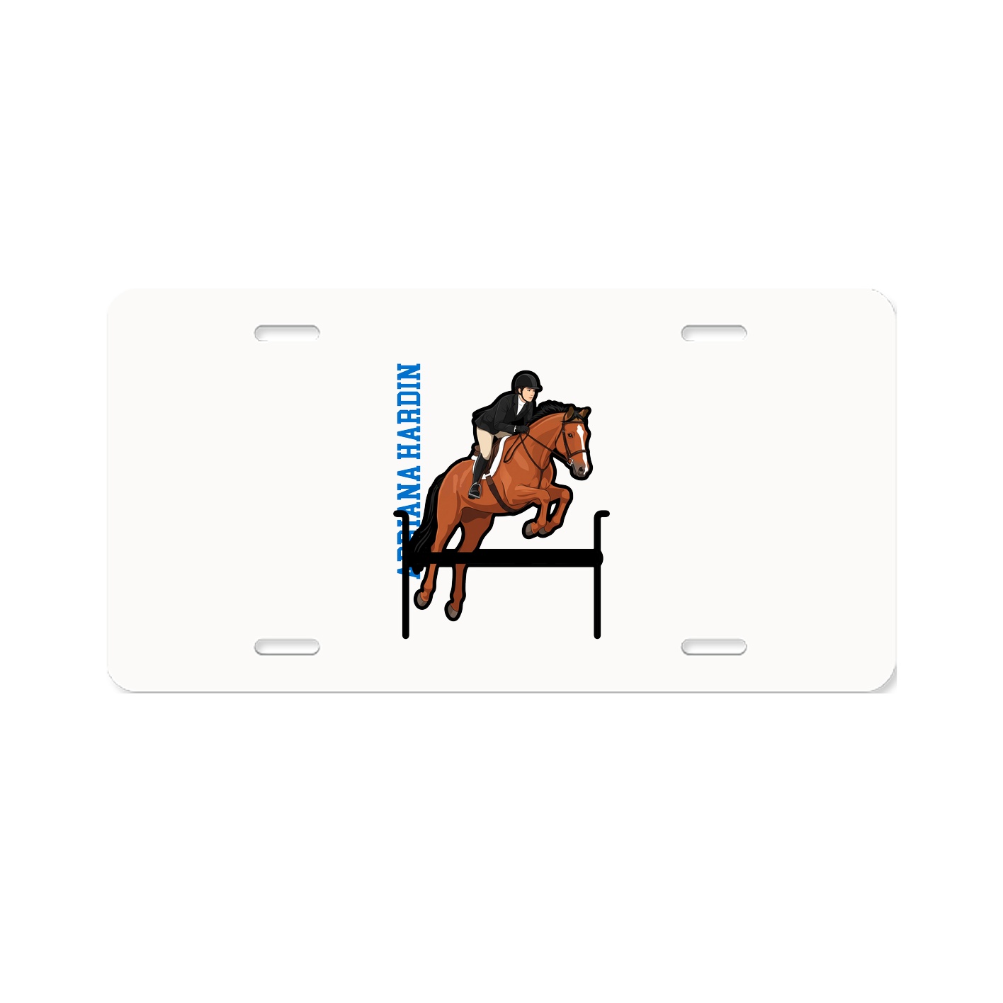 License Plate — Name Vertical in Classic