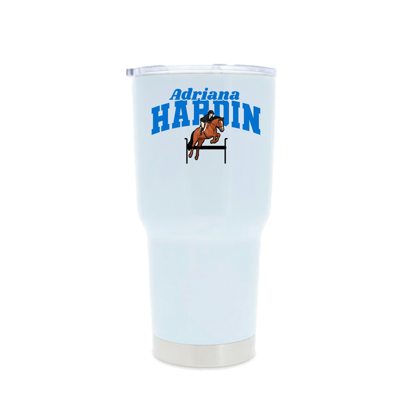 30oz Stainless Steel Tumbler — Signature Arch in White