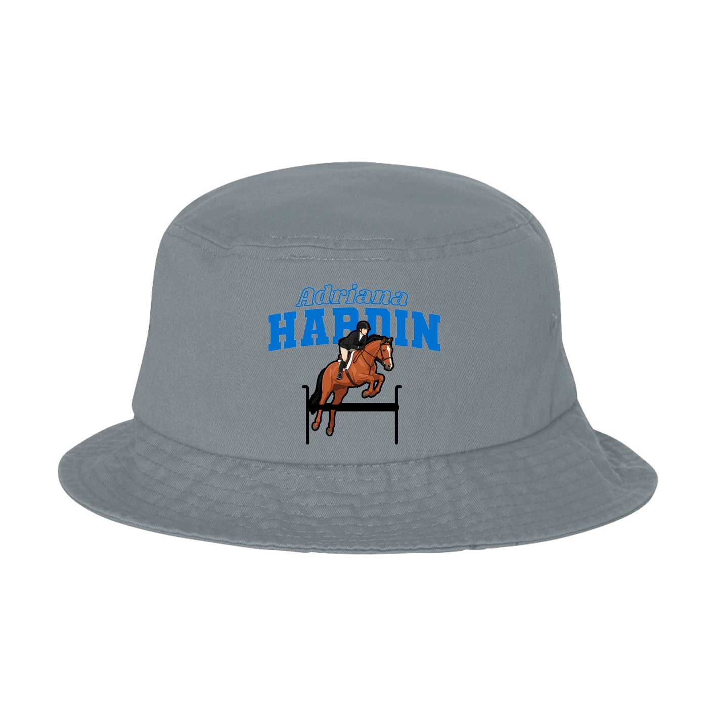Bucket Cap — Name Arch in Grey