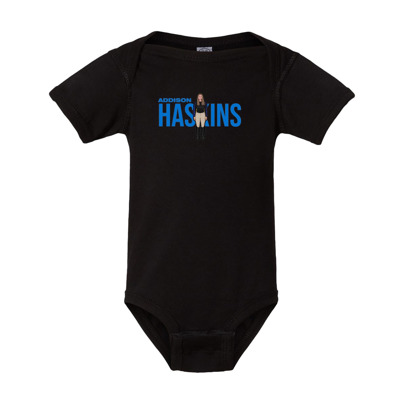 Baby Onesie — Player Name in Black