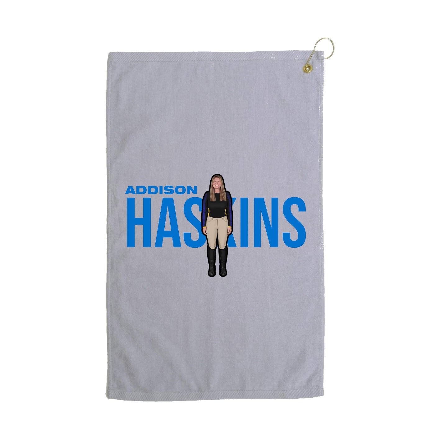 Golf Towel — Player Name in Grey
