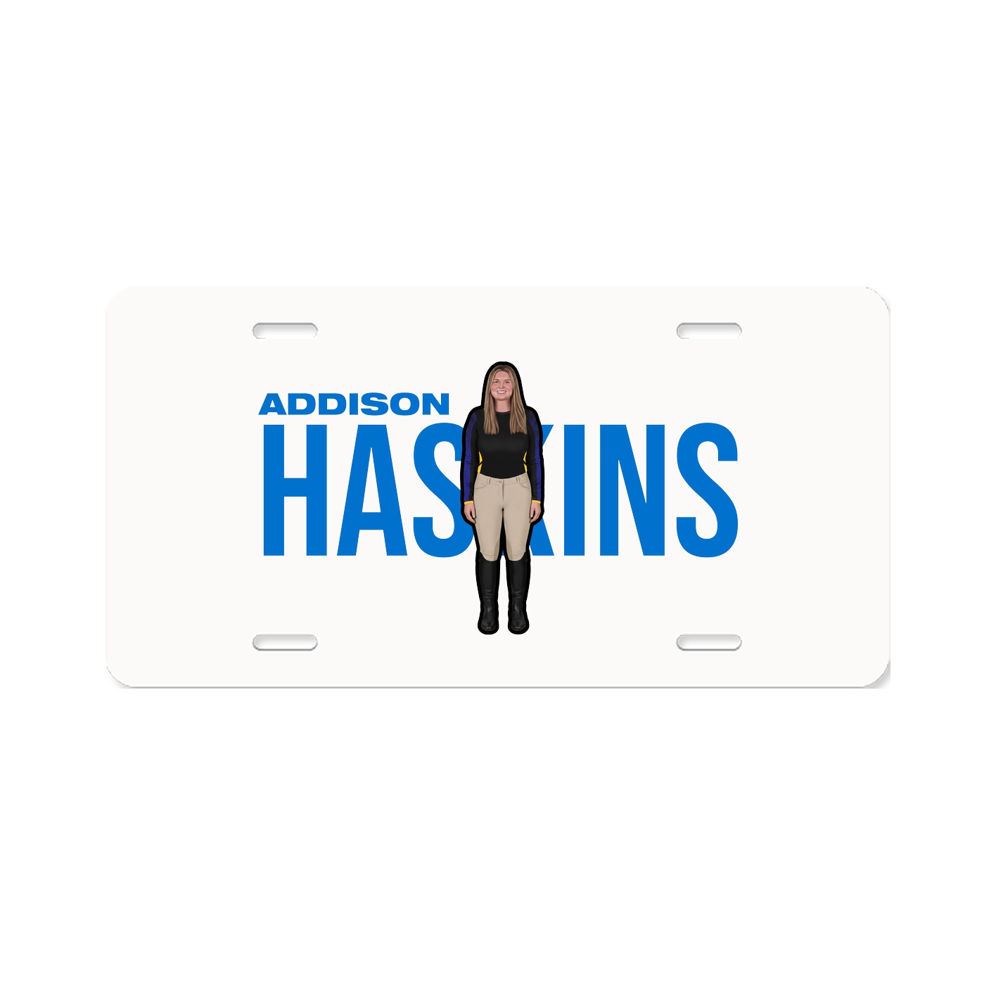 License Plate — Player Name in Classic