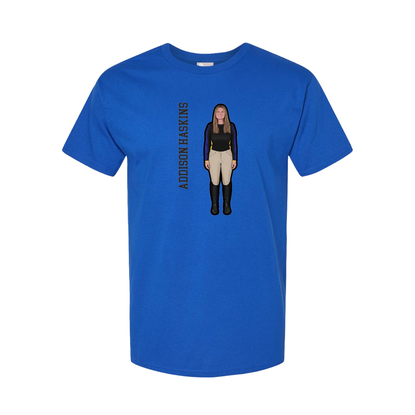 Tee — Name Vertical in Royal