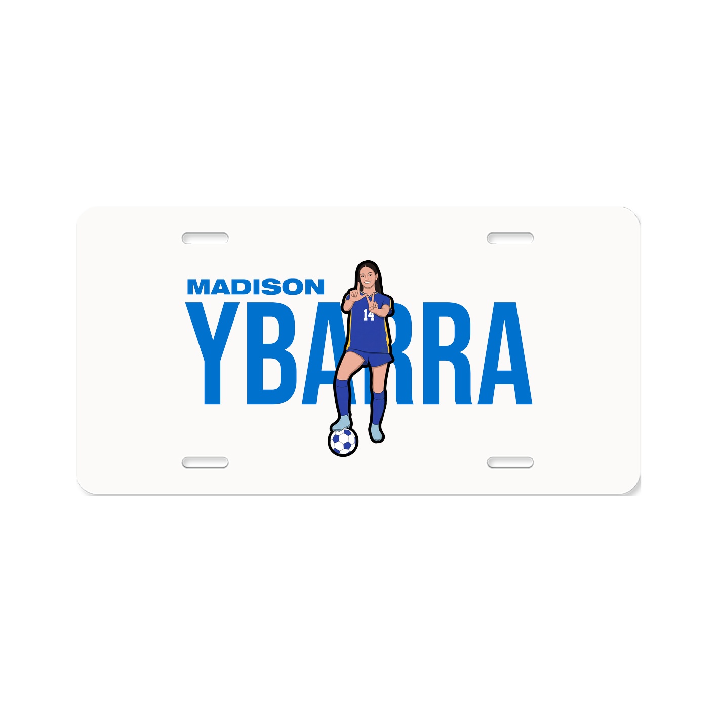 License Plate — Player Name in Classic