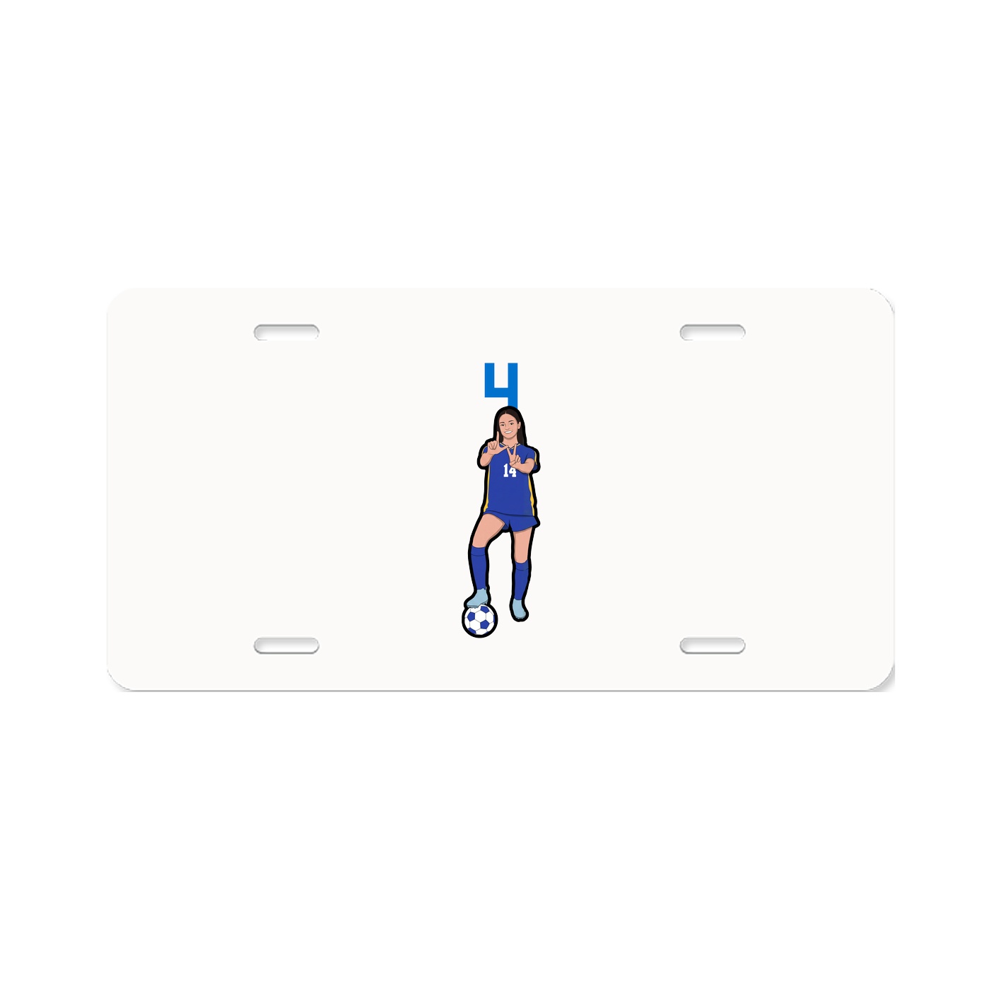 License Plate — Number Top in Classic