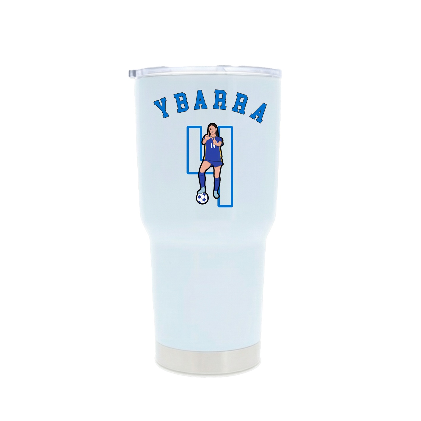 30oz Stainless Steel Tumbler — Shirsey Arch in White