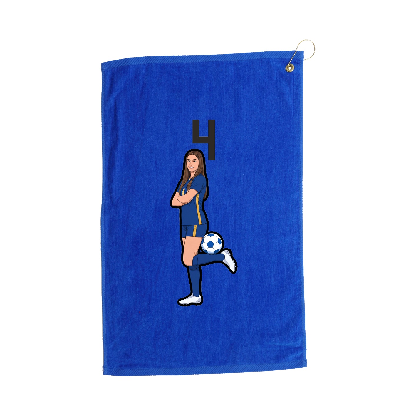 Golf Towel — Number Top in Royal