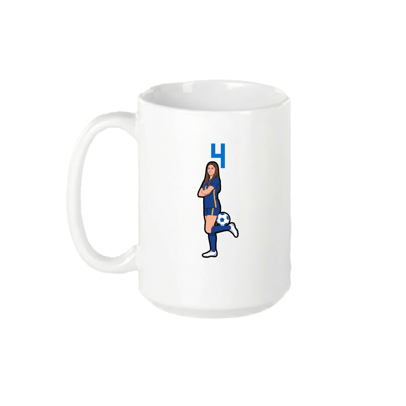 15oz Coffee Mug — Number Top in White