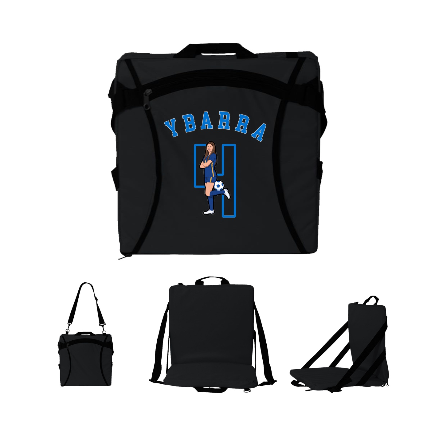Folding Stadium Seat — Shirsey Arch in Black