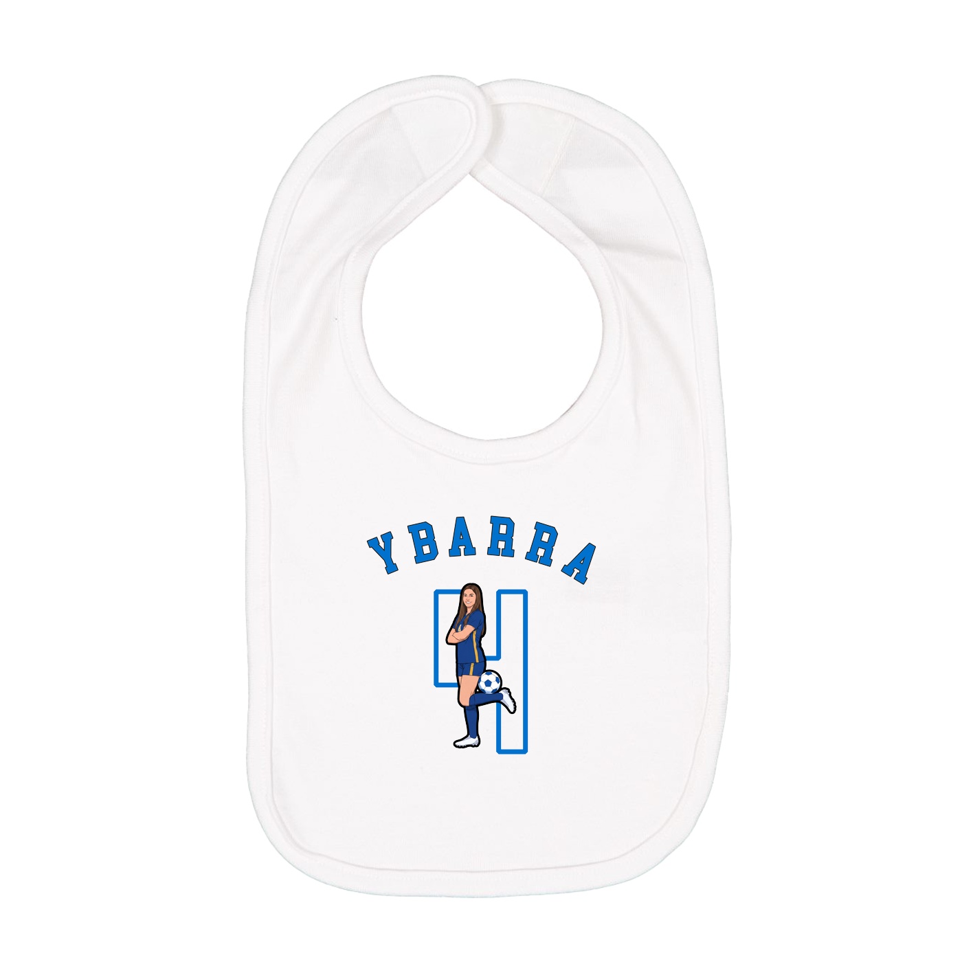 Infant Bib — Shirsey Arch in White
