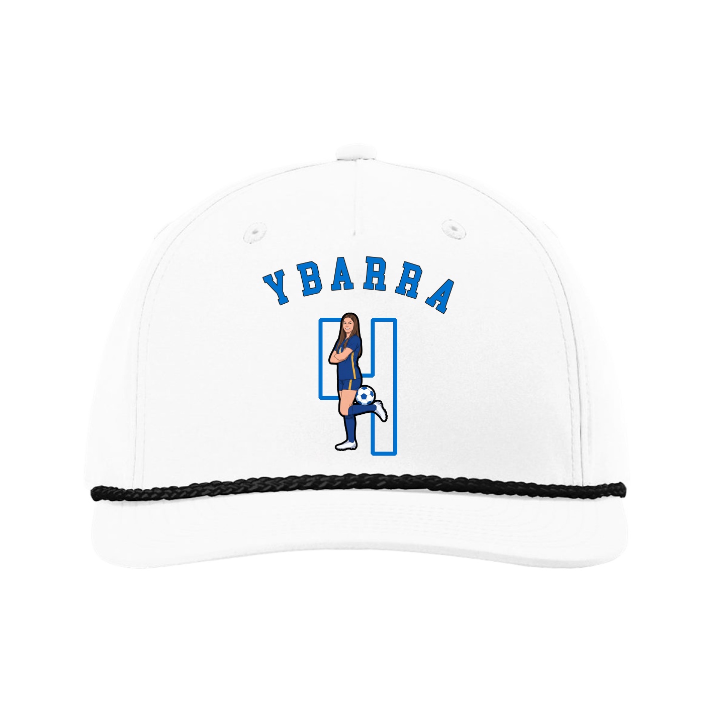 Five-Panel Classic Rope Cap — Shirsey Arch in White