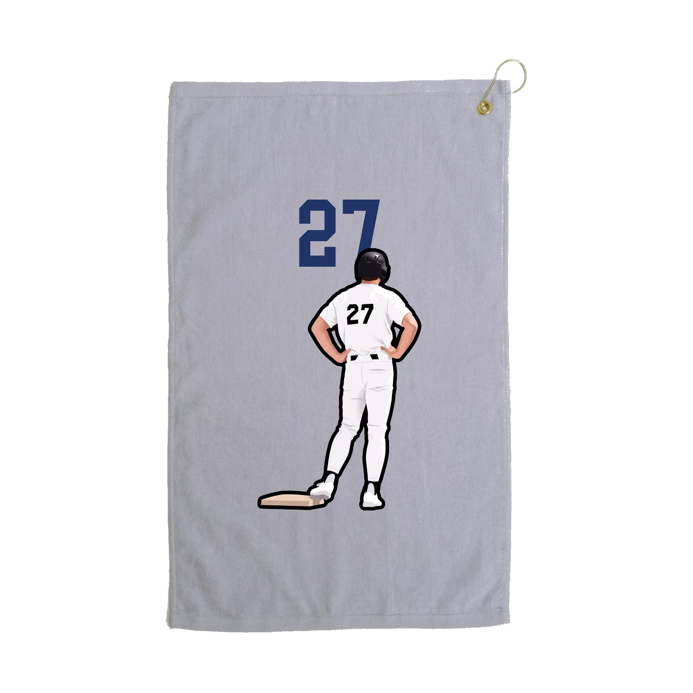 Golf Towel — Number Top in Grey