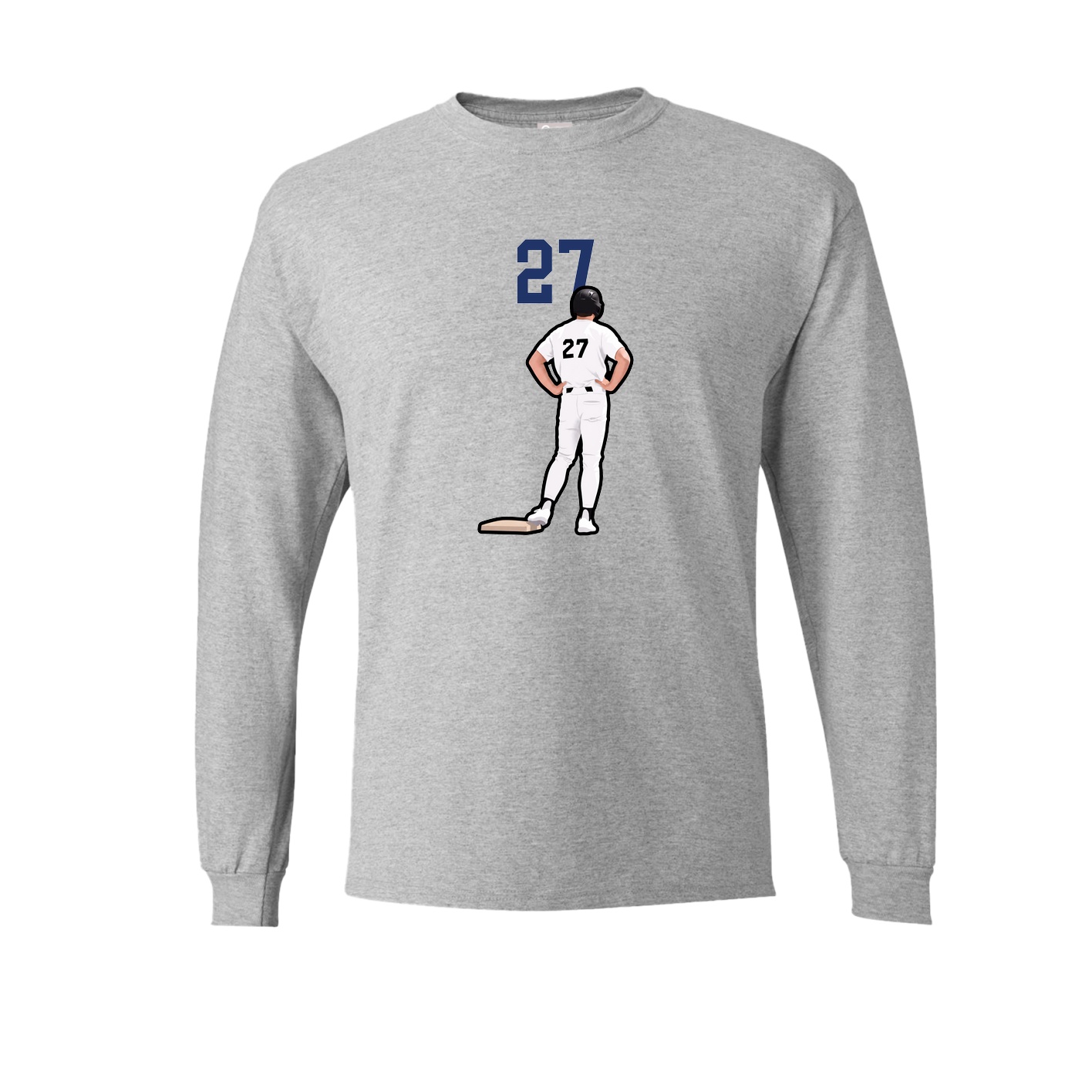 Long Sleeve Tee — Number Top in Grey