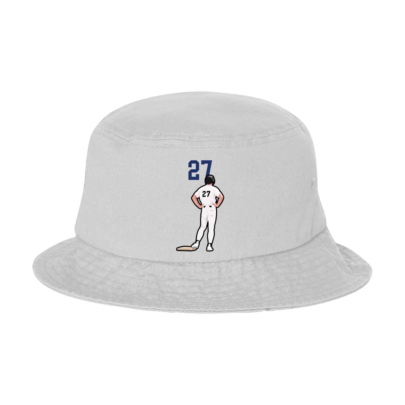 Bucket Cap — Number Top in White
