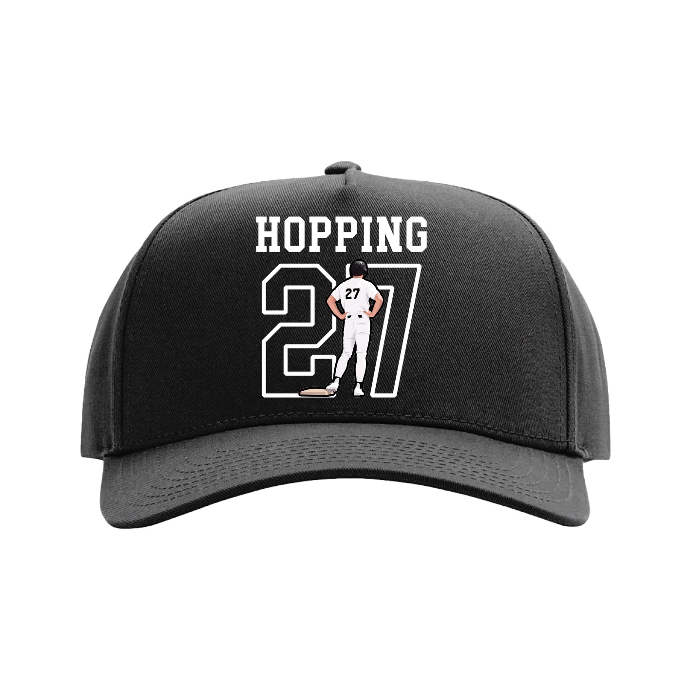 Full Fabric Five-Panel Champ Cap — Shirsey in Black