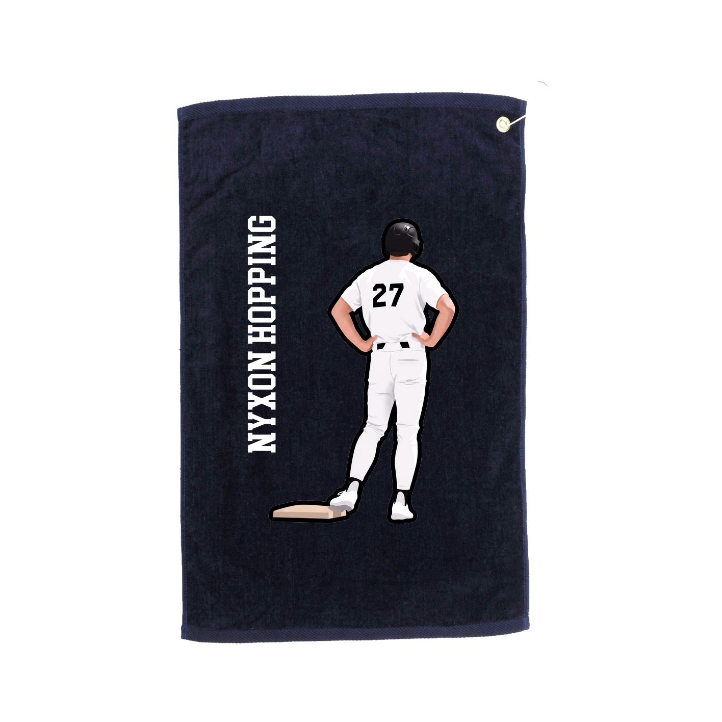 Golf Towel — Name Vertical in Navy