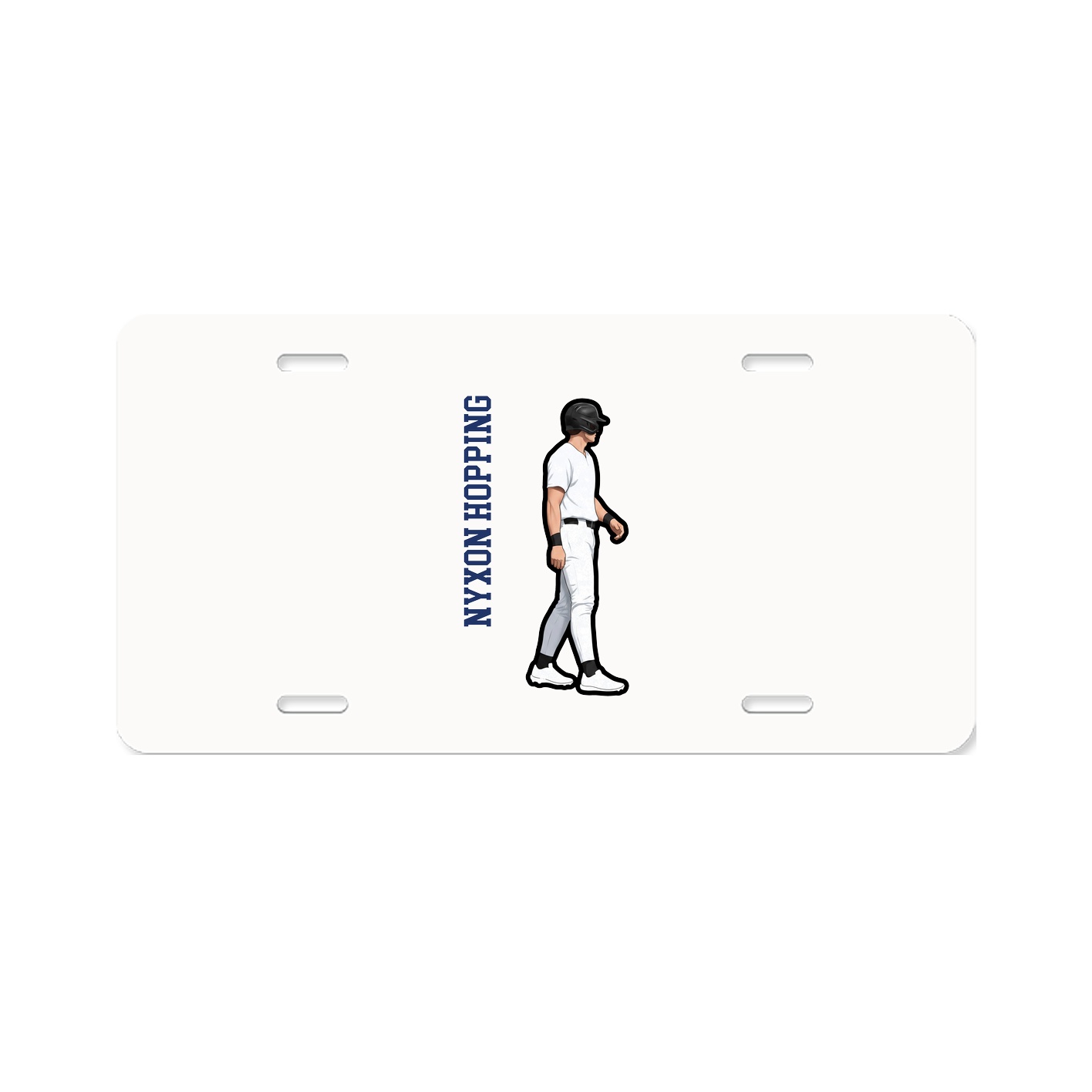 License Plate — Name Vertical in Classic
