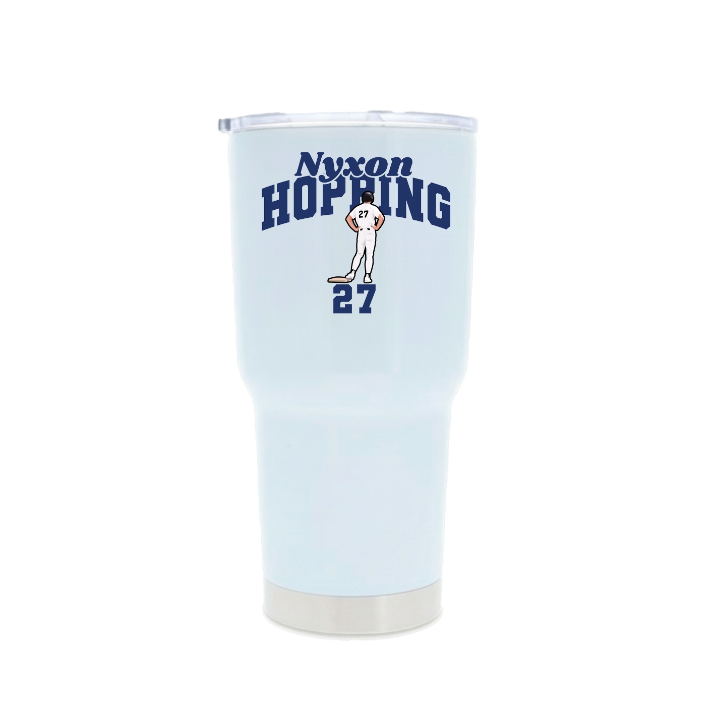 30oz Stainless Steel Tumbler — Signature Arch in White