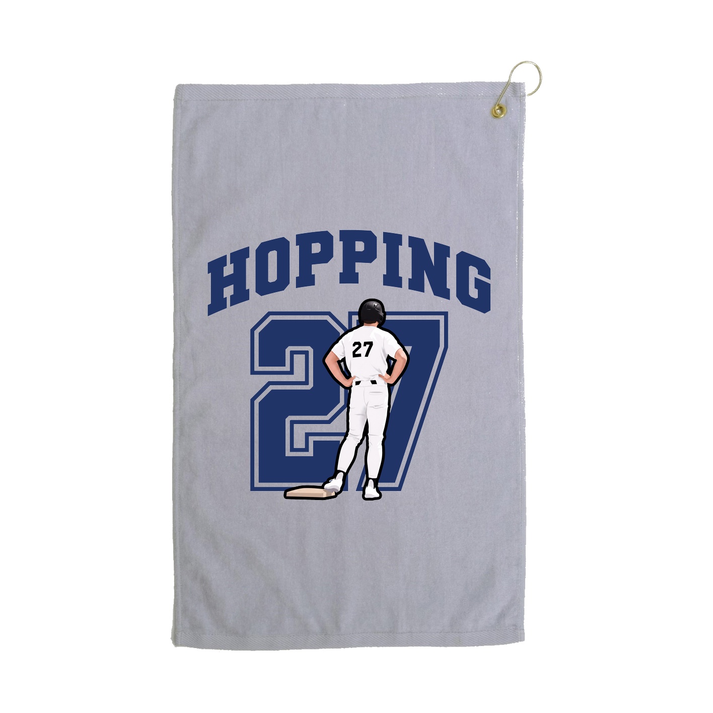 Golf Towel — Number in Grey