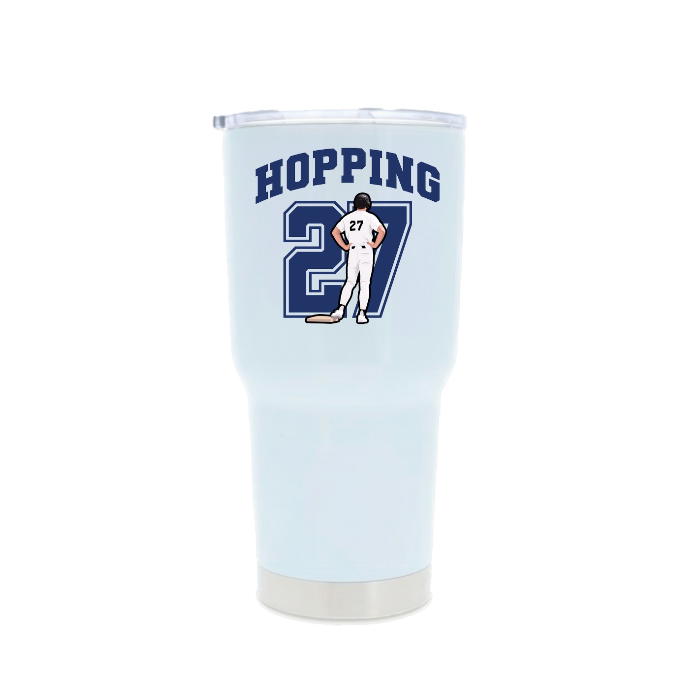 30oz Stainless Steel Tumbler — Number in White