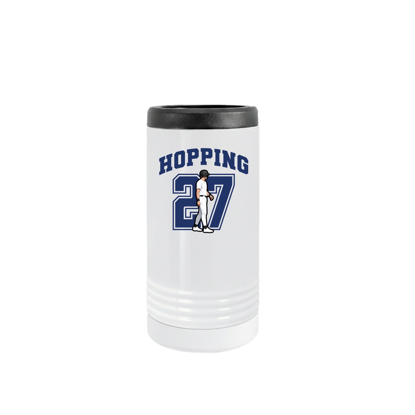 Slim Beverage Holder — Number in White