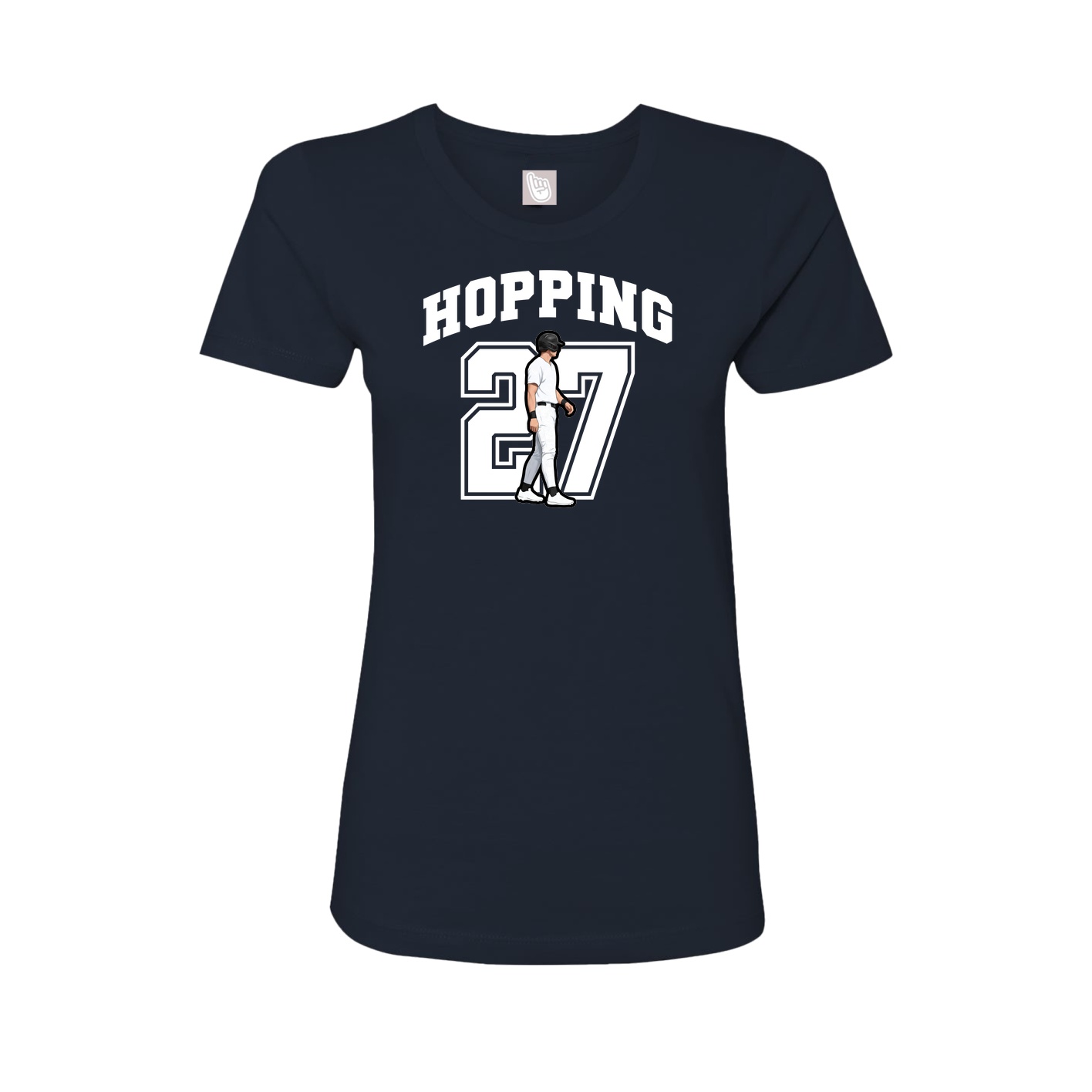 Womens Tee — Number in Navy
