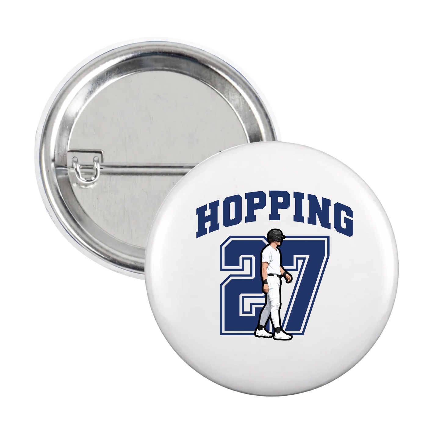 Game Day Button — Number in White