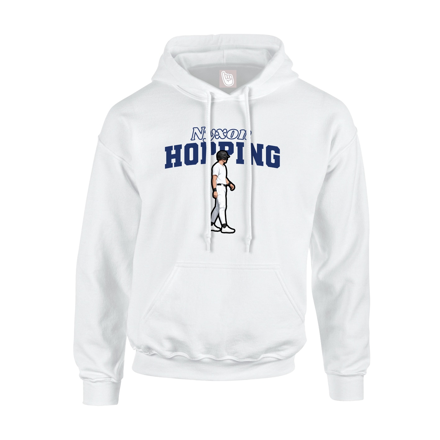 Hoodie — Name Arch in White