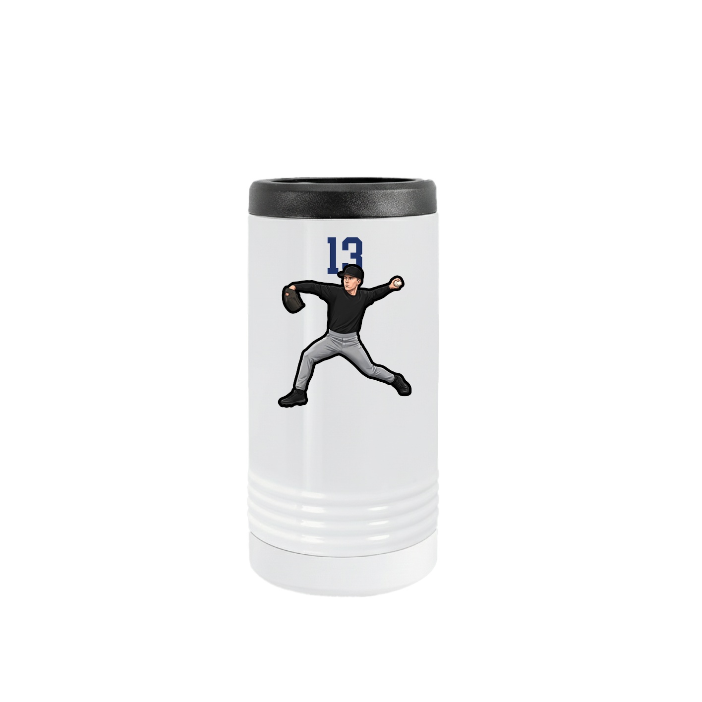 Slim Beverage Holder — Number Top in White