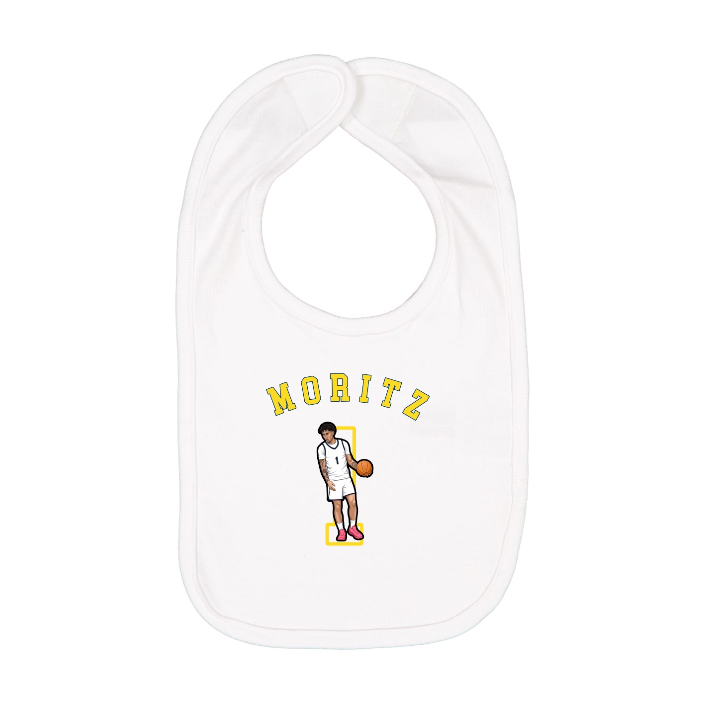 Infant Bib — Shirsey Arch in White