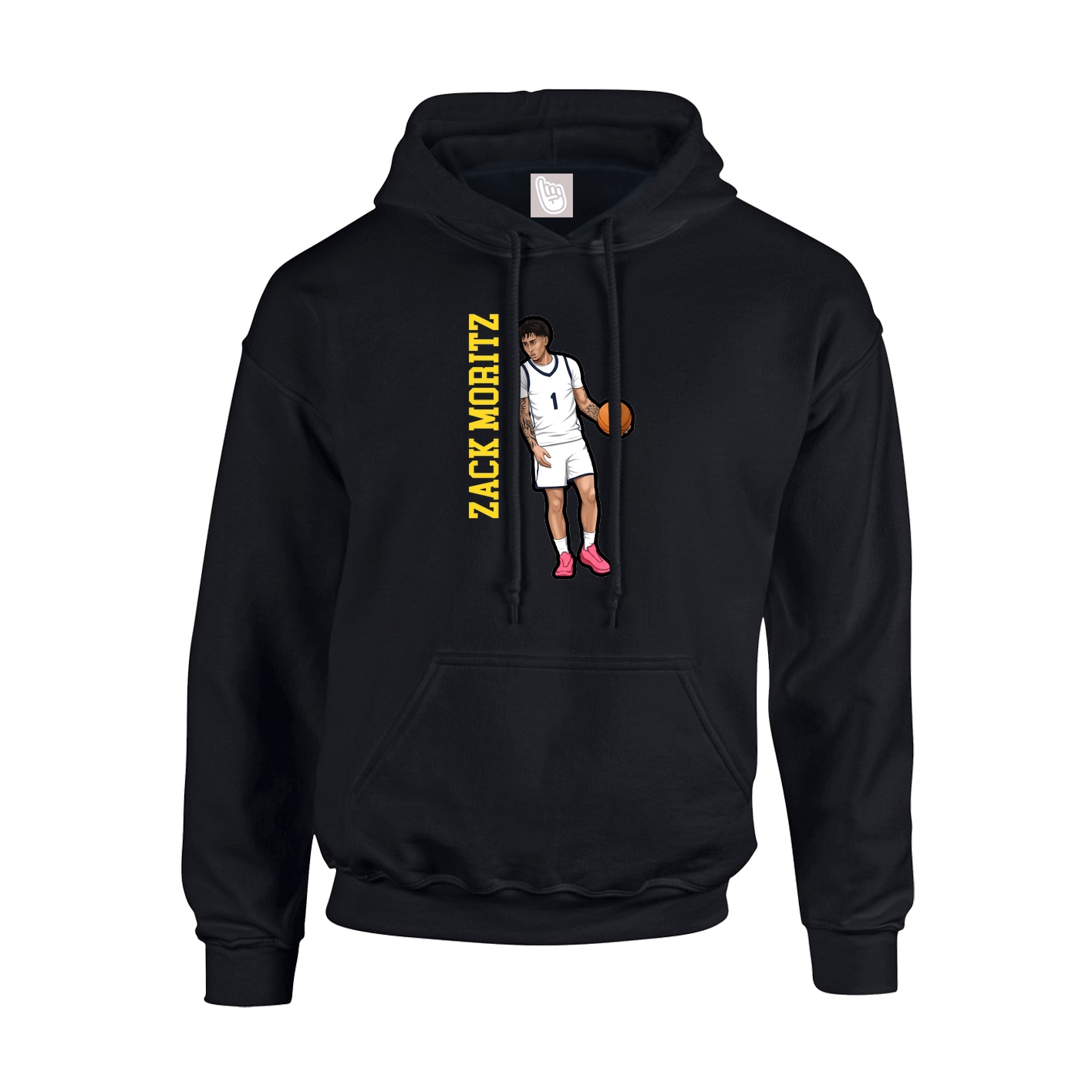 Youth Hoodie — Name Vertical in Black