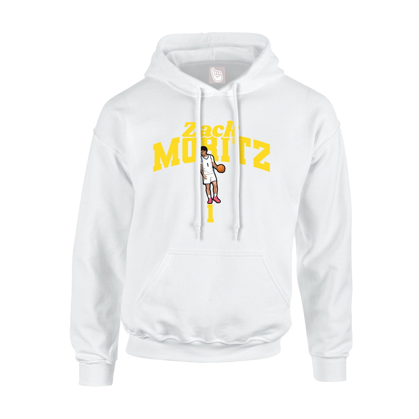 Youth Hoodie — Signature Arch in White
