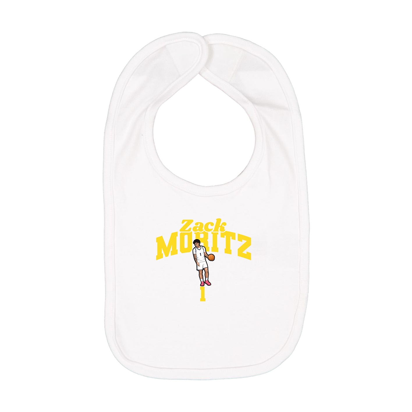 Infant Bib — Signature Arch in White