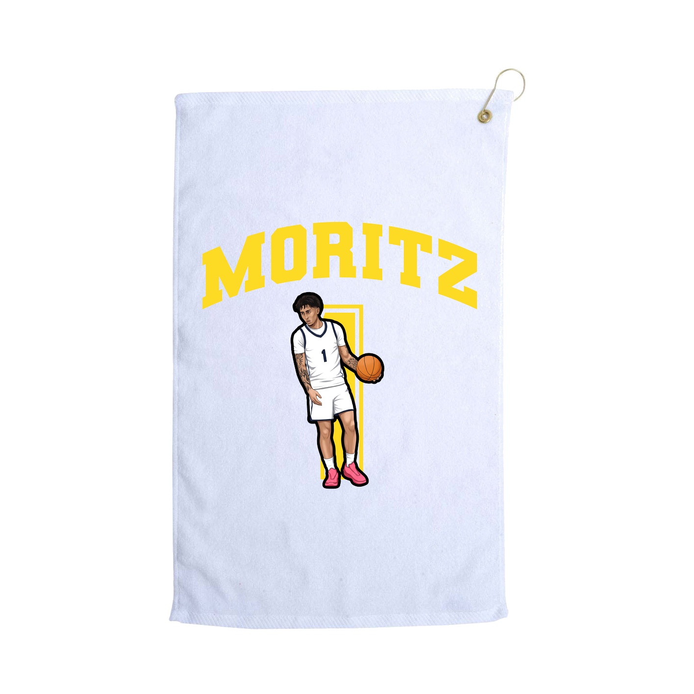 Golf Towel — Number in White