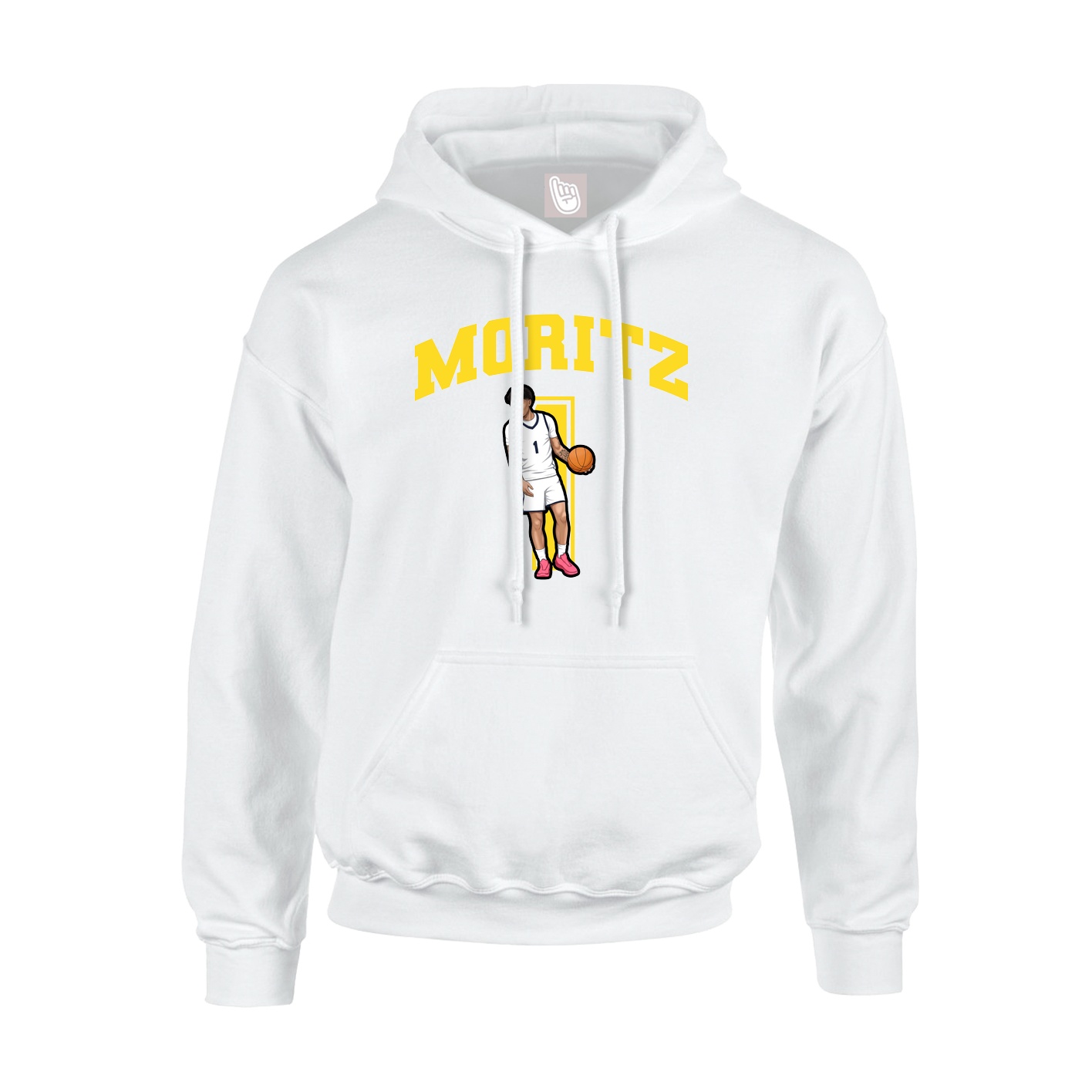 Hoodie — Number in White