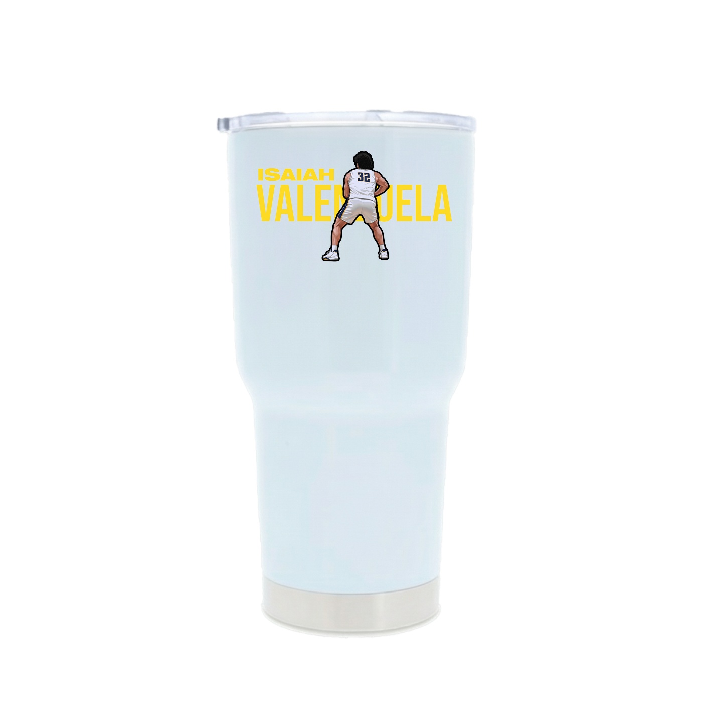 30oz Stainless Steel Tumbler — Player Name in White