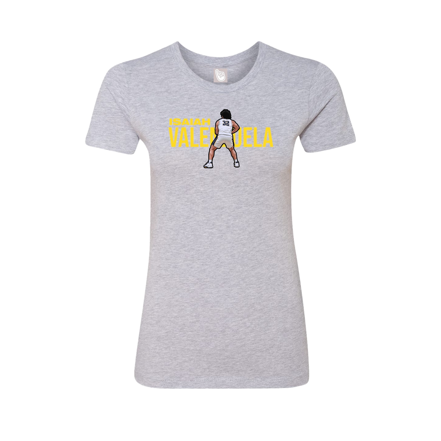 Fitted Women's Tee — Player Name in Grey