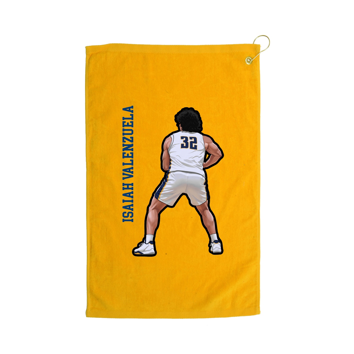 Golf Towel — Name Vertical in Gold