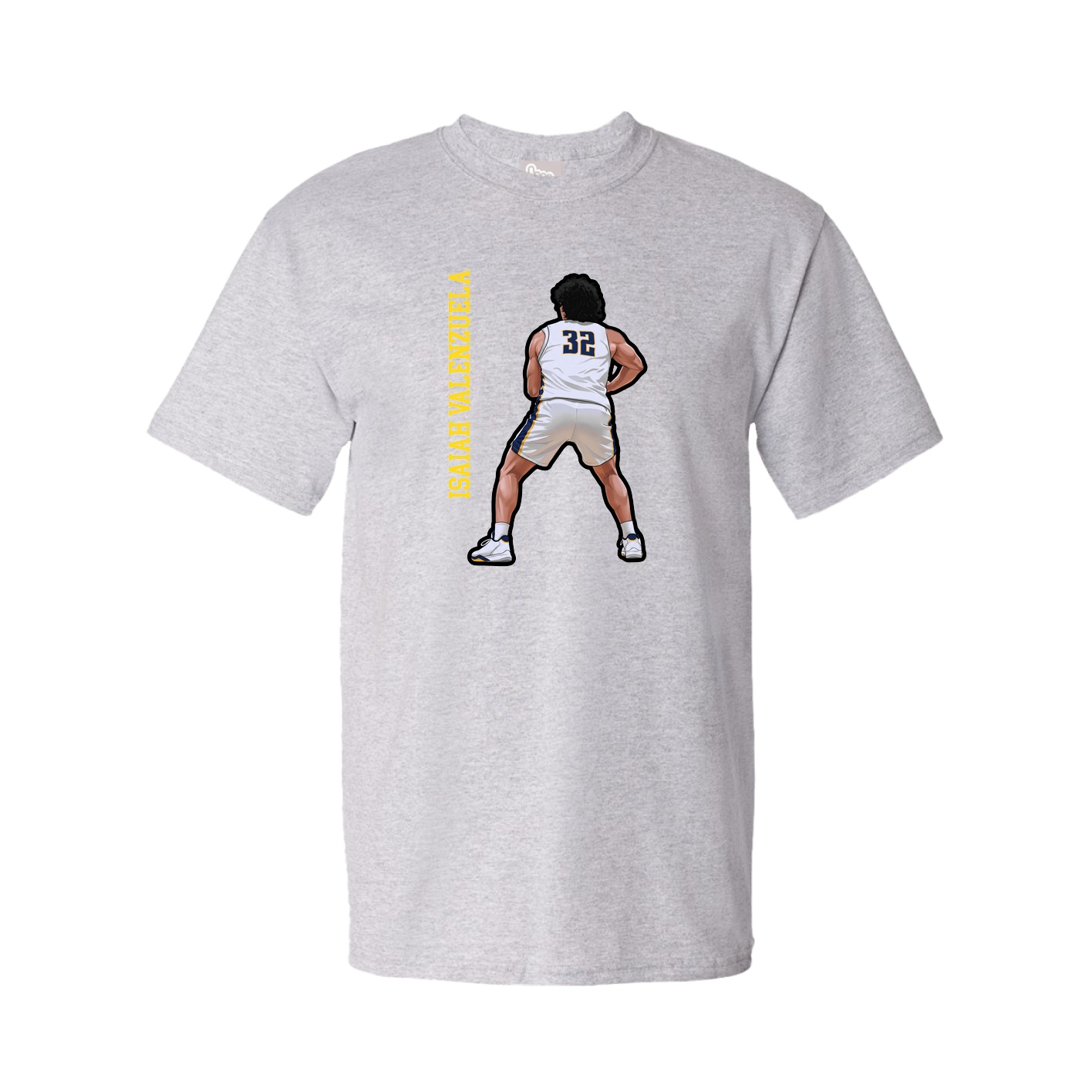 Tee — Name Vertical in Grey