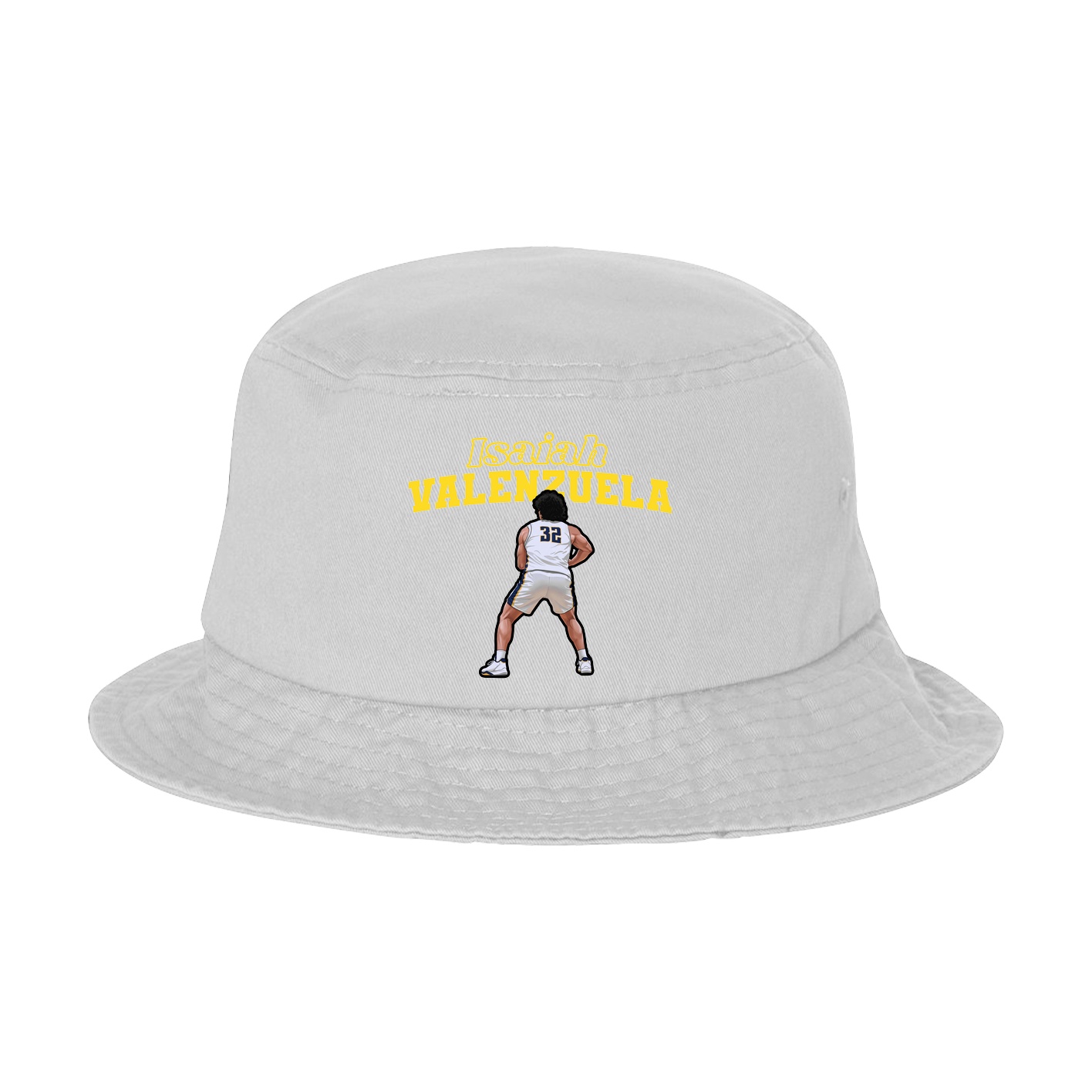 Bucket Cap — Name Arch in White
