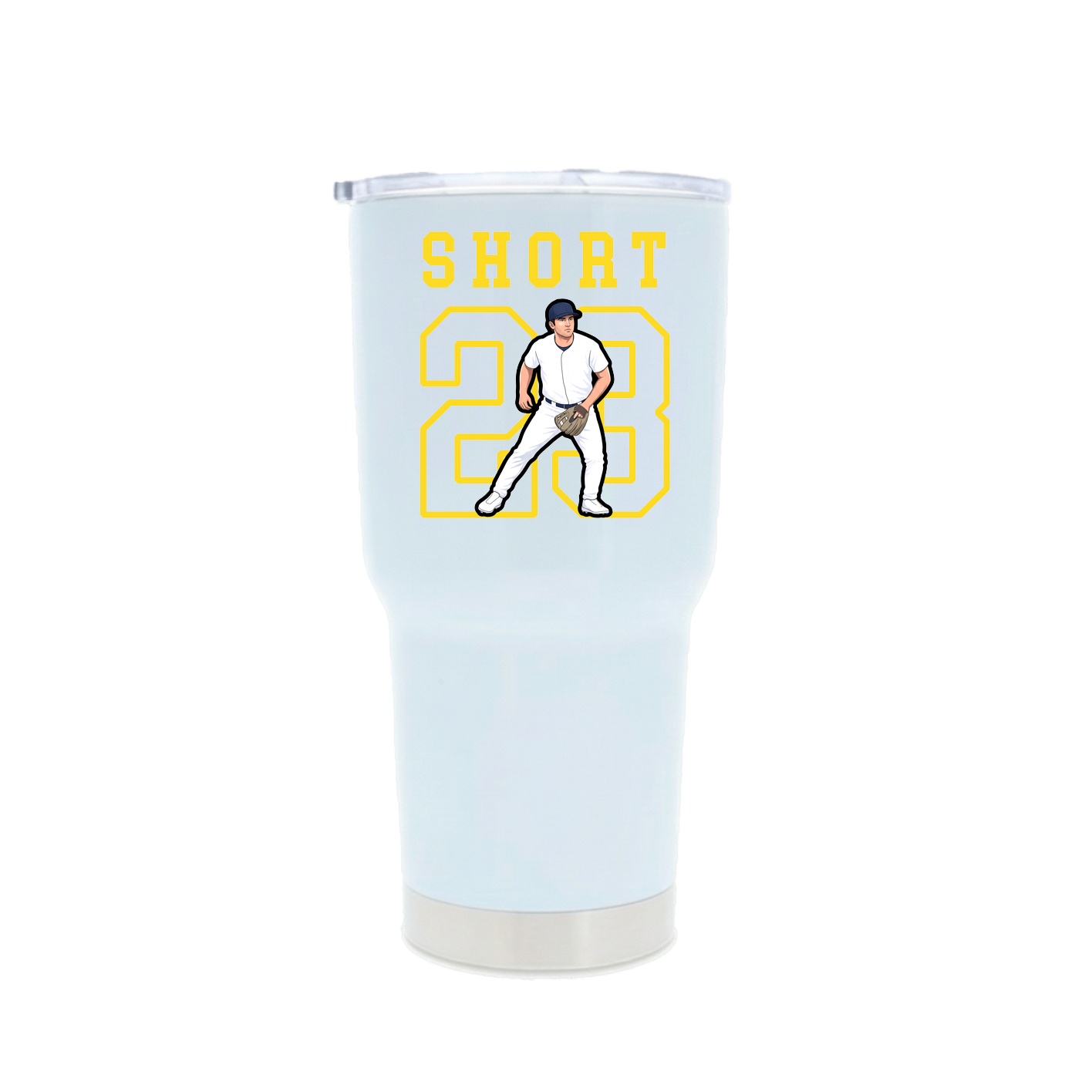 30oz Stainless Steel Tumbler — Shirsey in White