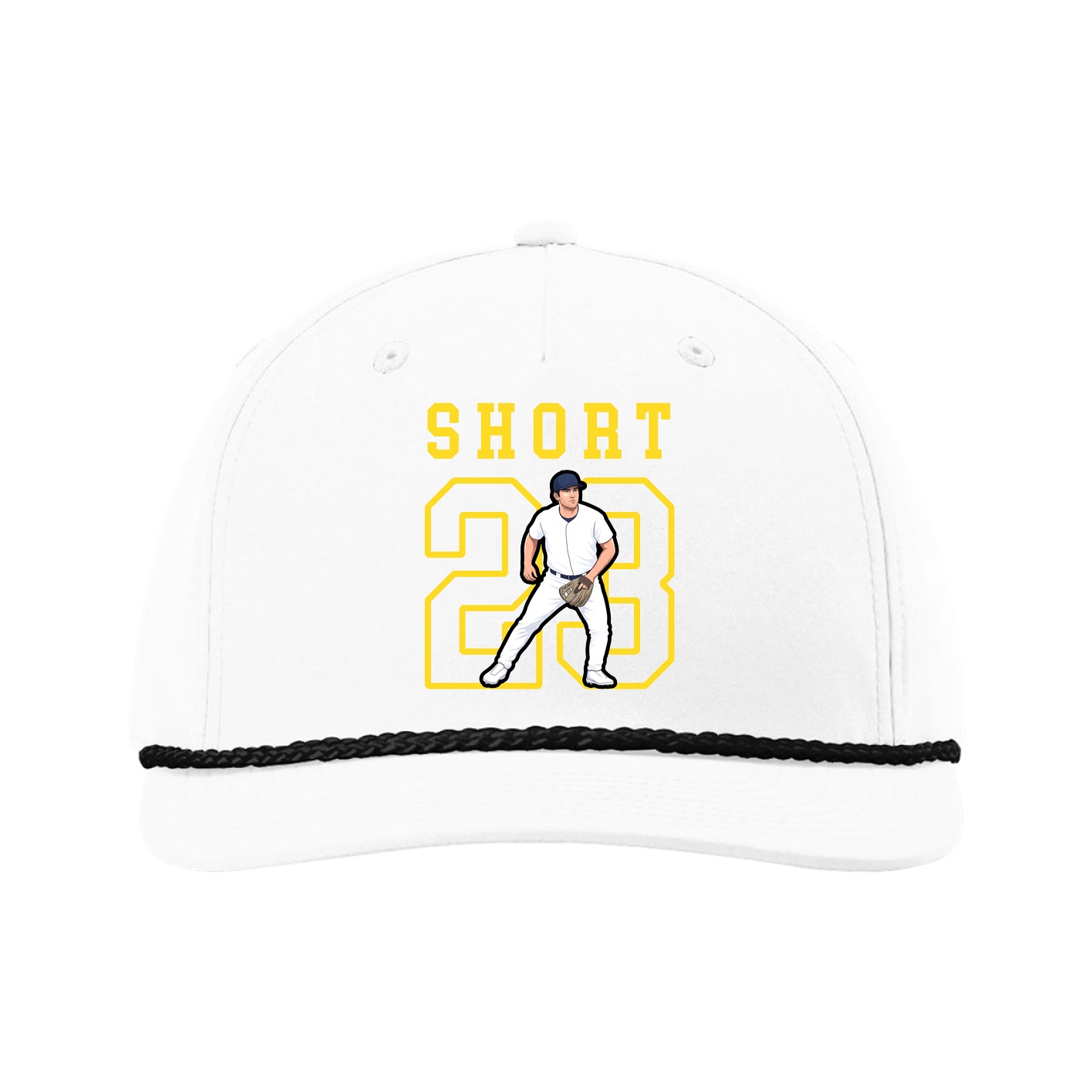 Five-Panel Classic Rope Cap — Shirsey in White