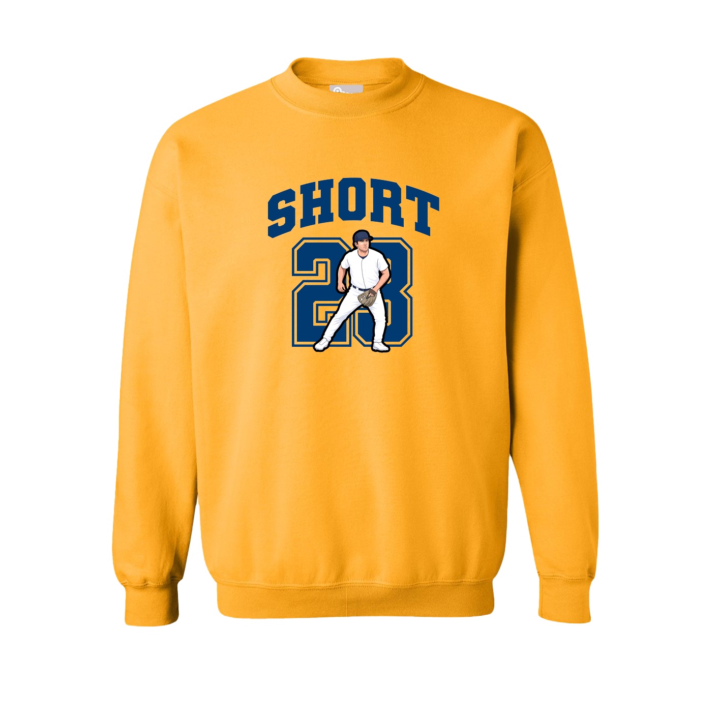 Fleece Crew — Number in Gold