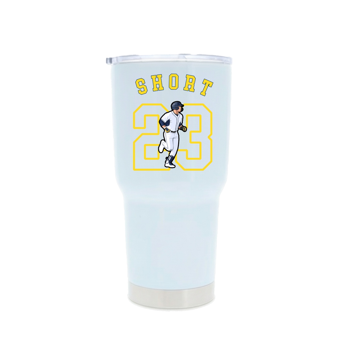 30oz Stainless Steel Tumbler — Shirsey Arch in White