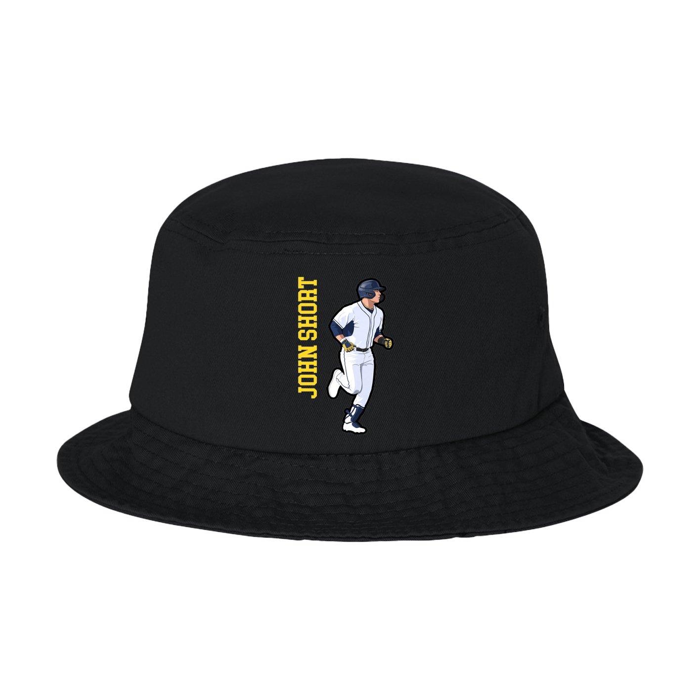 Bucket Cap — Name Vertical in Black